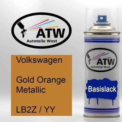 Volkswagen, Gold Orange Metallic, LB2Z / YY: 400ml Sprühdose, von ATW Autoteile West.